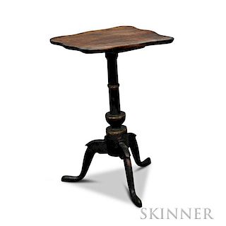 Federal Black-painted Birch Candlestand