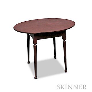 Queen Anne Red-painted Maple Tea Table