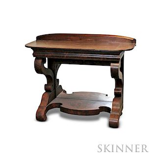 Late Classical Mahogany Veneer Pier Table