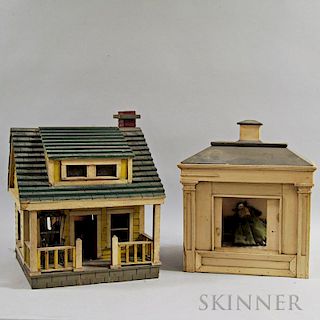 Two Painted House Models.