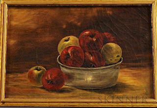 American School, 19th Century       Still Life with Apples.