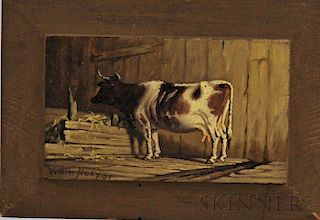 Wendell Macy (Massachusetts, 1845-1913)       Cow in a Barn.