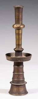 EARLY BRONZE CANDLESTICK