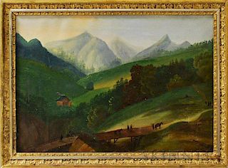 American School, 19th Century       Mountain Landscape.