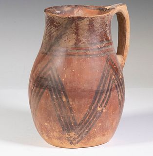 NEOLITHIC CHINESE POTTERY PITCHER, MAJIYAYAO CULTURE, BANSHAN TYPE, 3RD MILLENNIUM BC