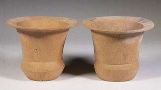 (2) CHINESE ARCHAIC FORM TERRACOTTA VASES