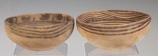(2) CHINESE NEOLITHIC POTTERY BOWLS, YANGSHAO CULTURE - 3000 BC