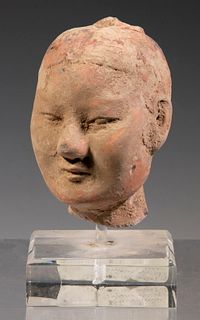 CHINESE HAN DYNASTY CLAY SOLDIER HEAD