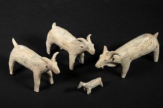 (4) CHINESE HAN BURIAL OFFERINGS OF GOATS