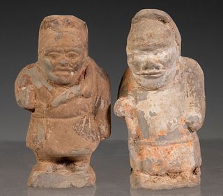 (2) CHINESE HAN DYNASTY CLAY FIGURINES