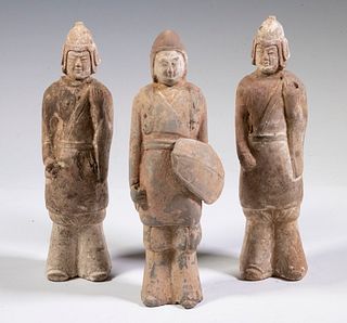 (3) SUI, TANG DYNASTY POTTERY GUARDS