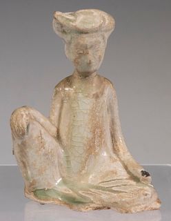 CHINESE CHING SONG DYNASTY PAI CLAY FIGURINE (12TH-13TH C.)