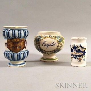 Three Delft Pottery Jars