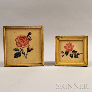 Two Framed Watercolors of Roses