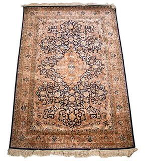 FINELY WOVEN INDO-PERSIAN SILK RUG