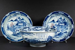 (3) CHINESE EXPORT PORCELAIN BOWLS