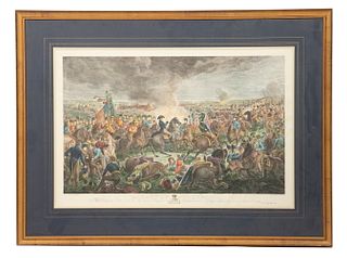 "THE BATTLE OF WATERLOO" ENGRAVED BY JOHN W. COOK AFTER ALEXANDER SAUERWEID (RUSSIA, 1783-1844)