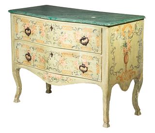 FRENCH PAINTED TWO-DRAWER CHEST