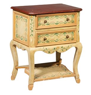 FRENCH PAINTED COMMODE