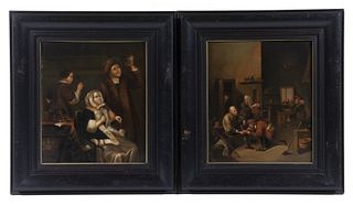 PR OF 18TH C. DUTCH GENRE PAINTINGS FEATURING PHYSICIANS