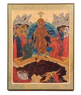 20TH C. GREEK ORTHODOX ICON BY MADONNA BUMBARGER