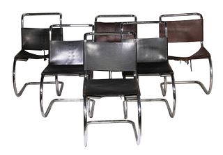 MIES VAN DER ROHE (IL/GERMANY, 1886-1969) MR10 SLING LOUNGE CHAIRS