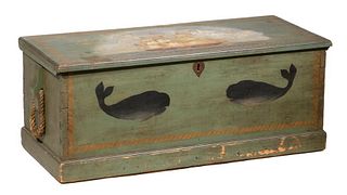 PAINT DECORATED SEA CHEST