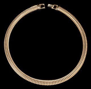 14K GOLD WOVEN NECKLACE