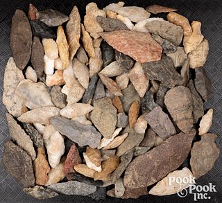 Approximately 100 Native American arrowheads