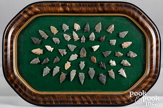 Forty-eight small sized stone points