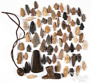 Group of Native American artifacts