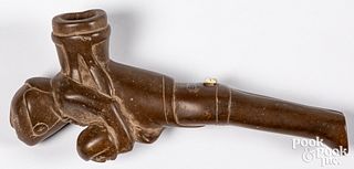 Native American Indian Mound effigy pipe