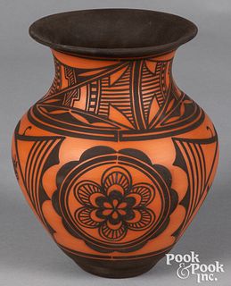 Carlos Laate Zuni Indian pottery vase