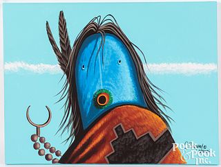 Carlos Begay painting of a Navajo Yei figure