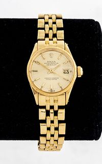 Vintage 18K Gold Rolex Ladies DateJust Watch