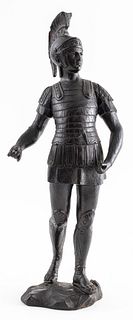 Carved Wood Sculpture of a Gladiator