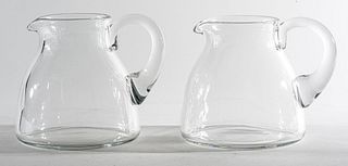 Baccarat Crystal Pitchers, Pair