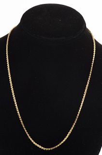 Italian 18K Yellow Gold "S" Link Chain Necklace