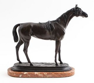 Jules Moigniez Bronze Animalier Sculpture of Horse