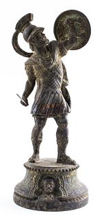 Cast Iron Statue of Roman Gladiator