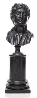 Grand Tour Style Iron Bust of a Classical Figure