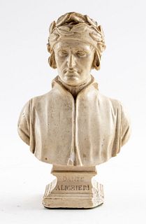 Grand Tour Plaster Bust of Dante Alighieri