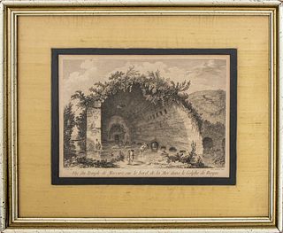 Carl Guttenberg "Temple De Mercure" Engraving