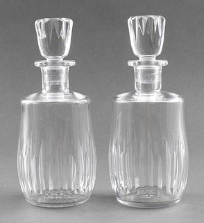 Baccarat Cut Glass Whiskey Decanters, Pair