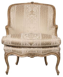Louis XV Style Upholstered Beechwood Bergère Chair