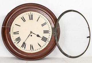 Victorian Mahogany Round Wall Clock