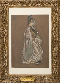 Toulouse-Lautrec Attrib. Woman Gouache