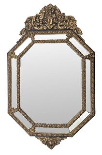 Louis XIII Manner Octagonal Wall Mirror