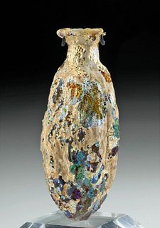 Roman Sidonian Glass Date Vessel w/ Iridescence
