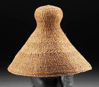 20th C. Native American Nootka / Makah Fiber Woven Hat